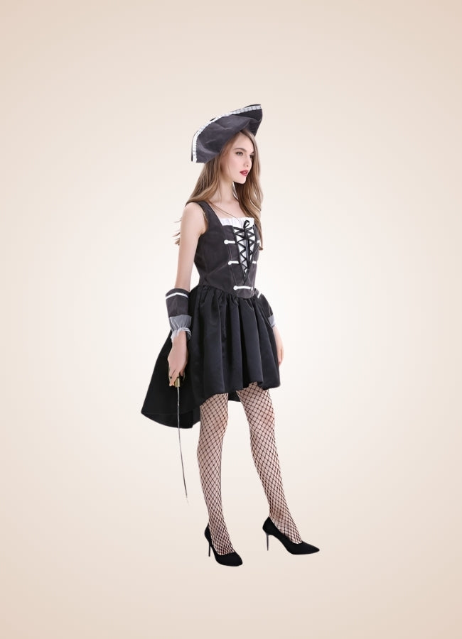 Black Steampunk Pirate Dress UK