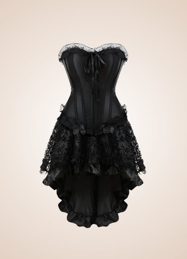 Black Steampunk Sleeveless Corset Dress – Steampunk Fashion UK