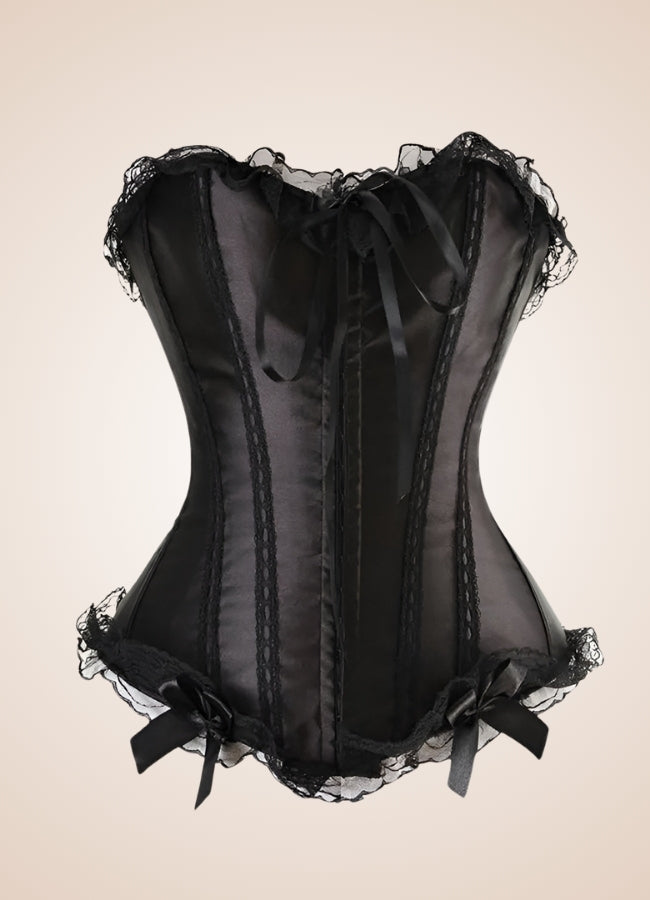 Black Steampunk Sleeveless Corset Dress UK