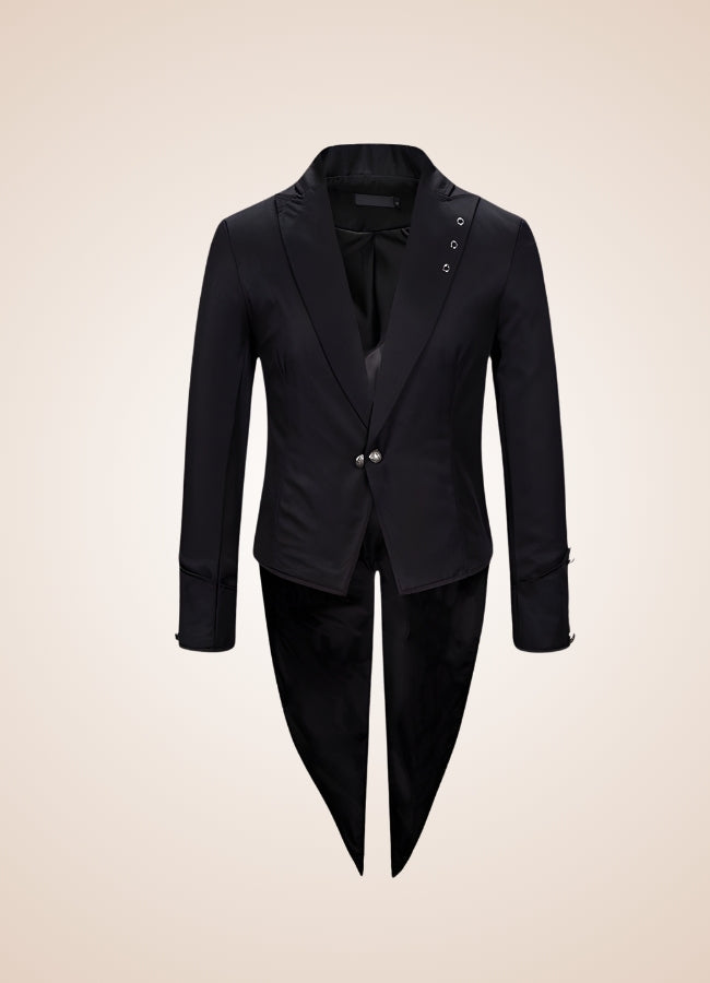 Black Steampunk Tailcoat UK