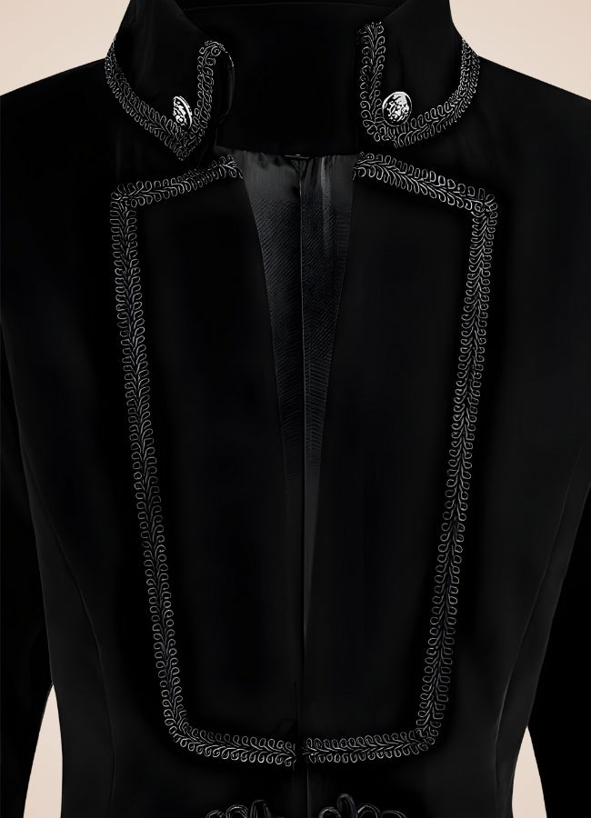 Black Steampunk Trench Coat UK