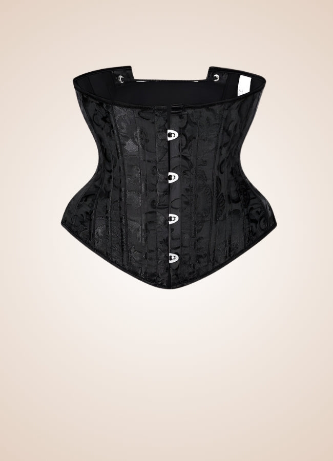 Black Underbust Steampunk Corset UK