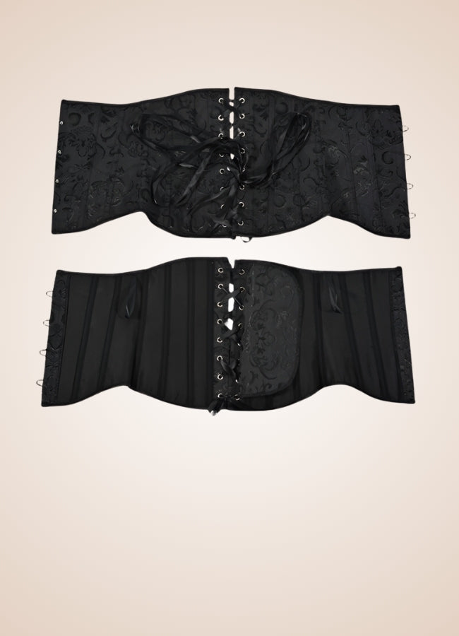 Black Underbust Steampunk Corset UK