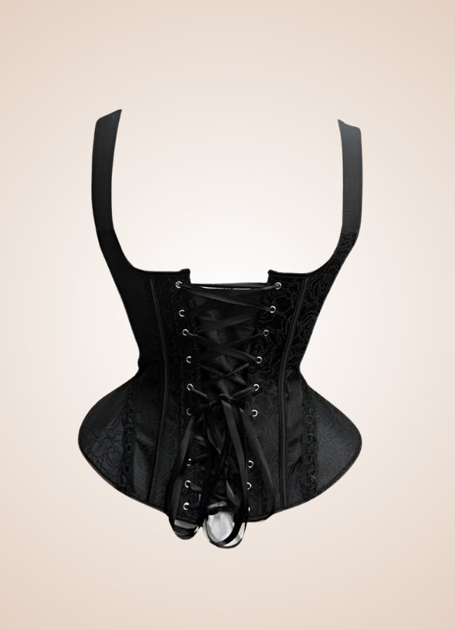 Black Victorian Steampunk Corset UK