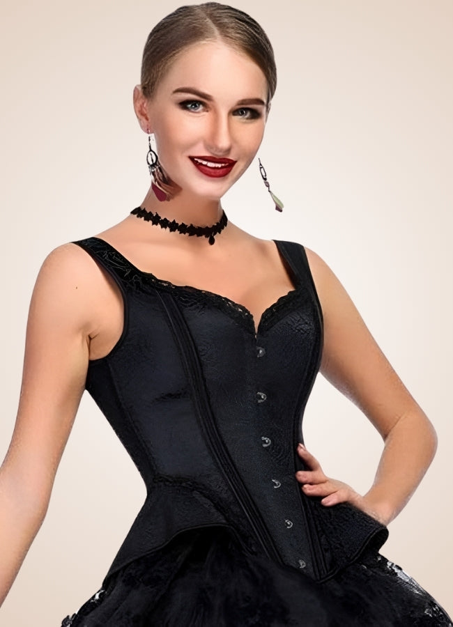 Black Victorian Steampunk Corset UK