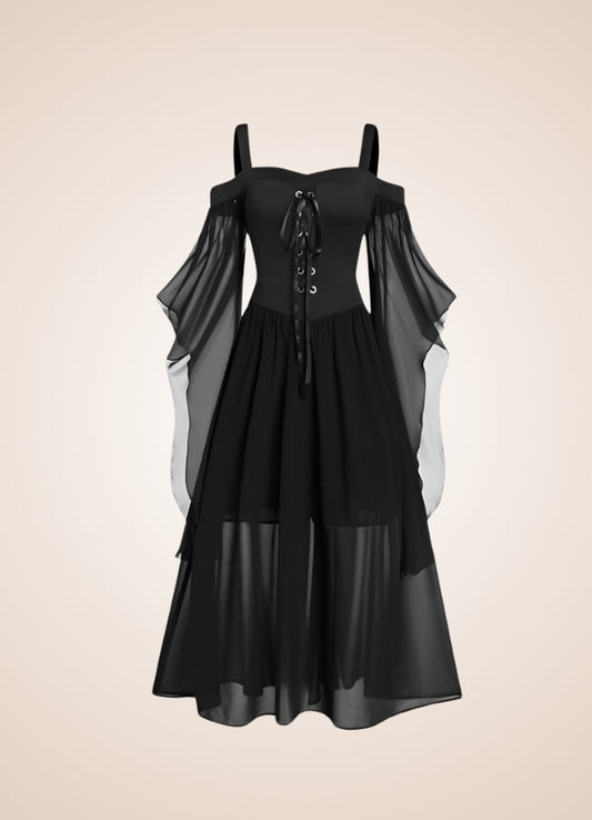 Black Victorian Steampunk Dress UK