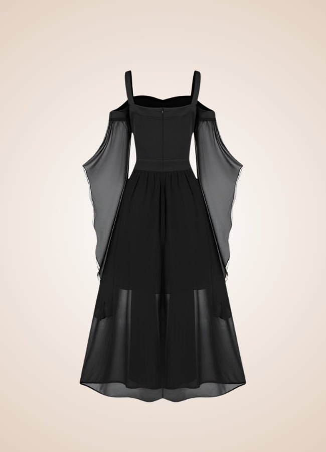 Black Victorian Steampunk Dress UK