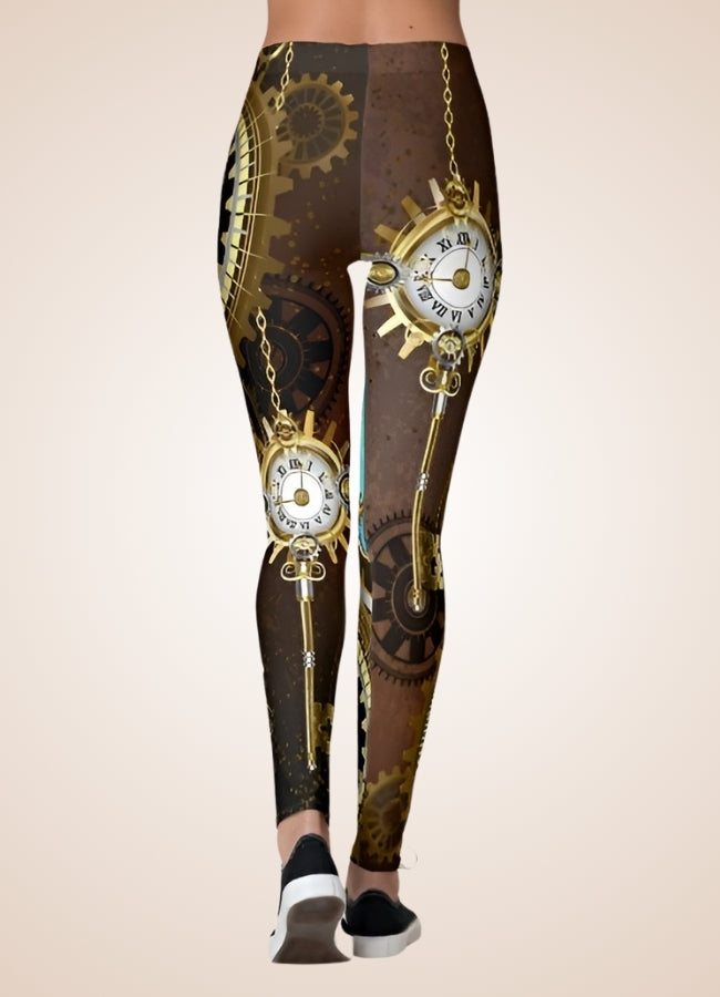 Blue Steampunk Gear Legging UK