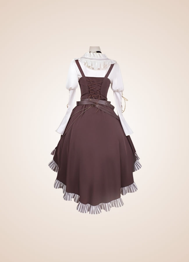 Brown Asymmetrical Steampunk Lolita Skirt UK