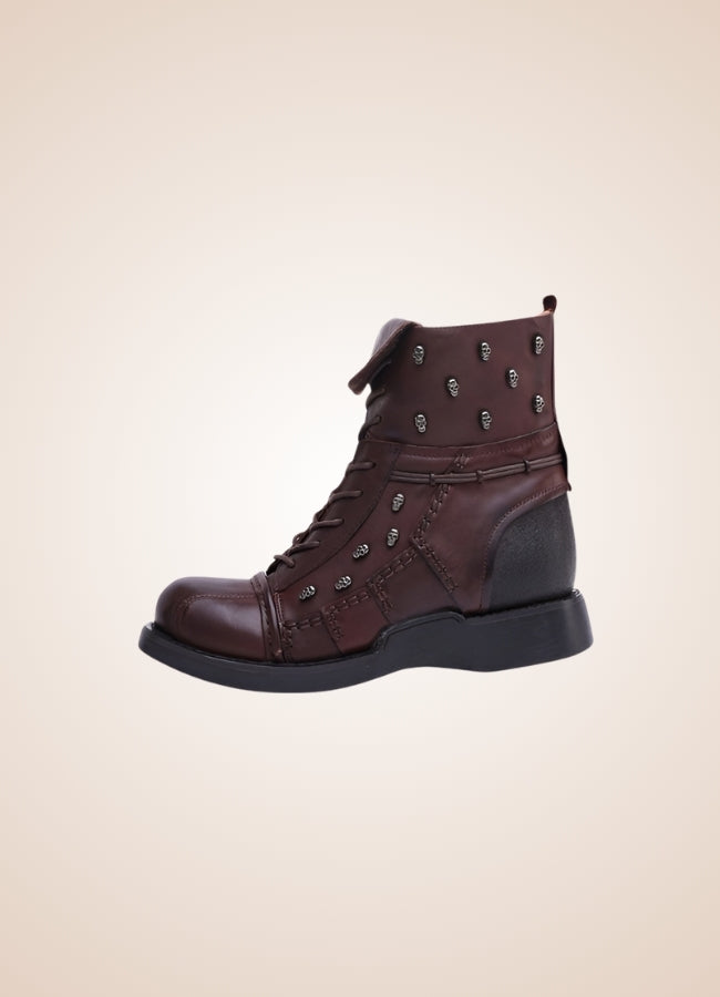 Brown Leather Motorcycle Boots UK