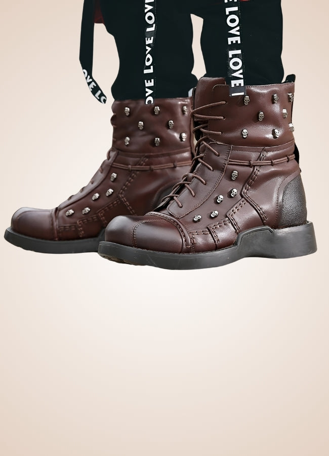 Brown Leather Motorcycle Boots UK