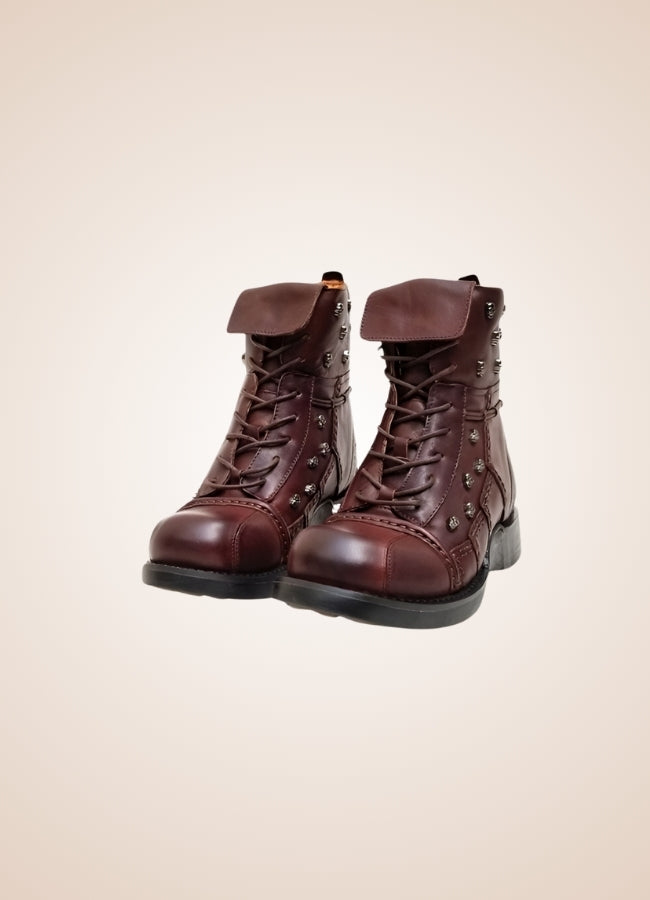 Brown Leather Motorcycle Boots UK