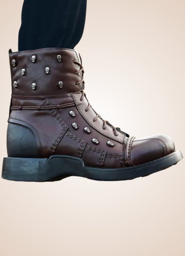 Brown Leather Motorcycle Boots UK