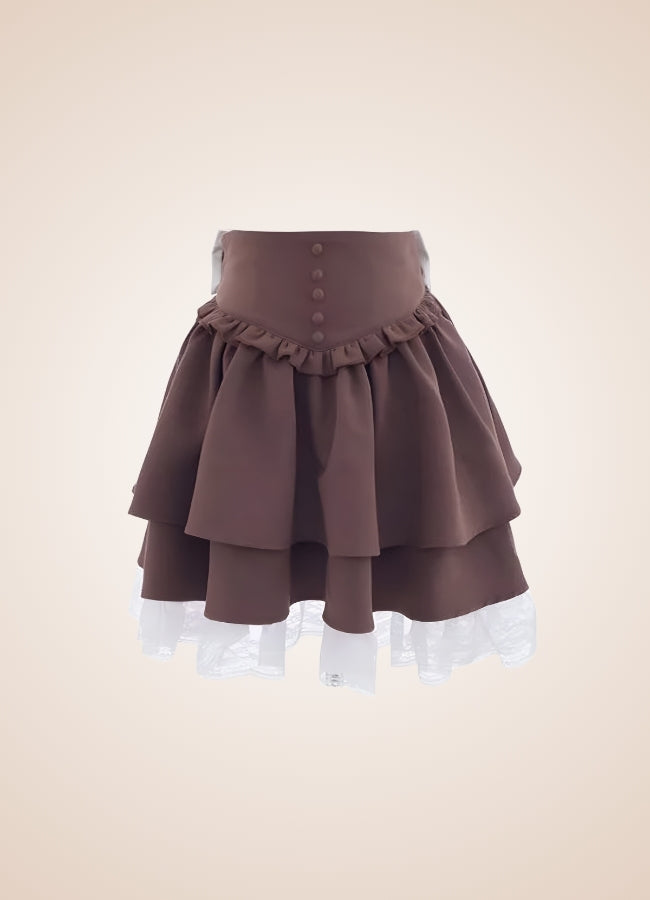 Brown Steampunk Lolita Skirt UK
