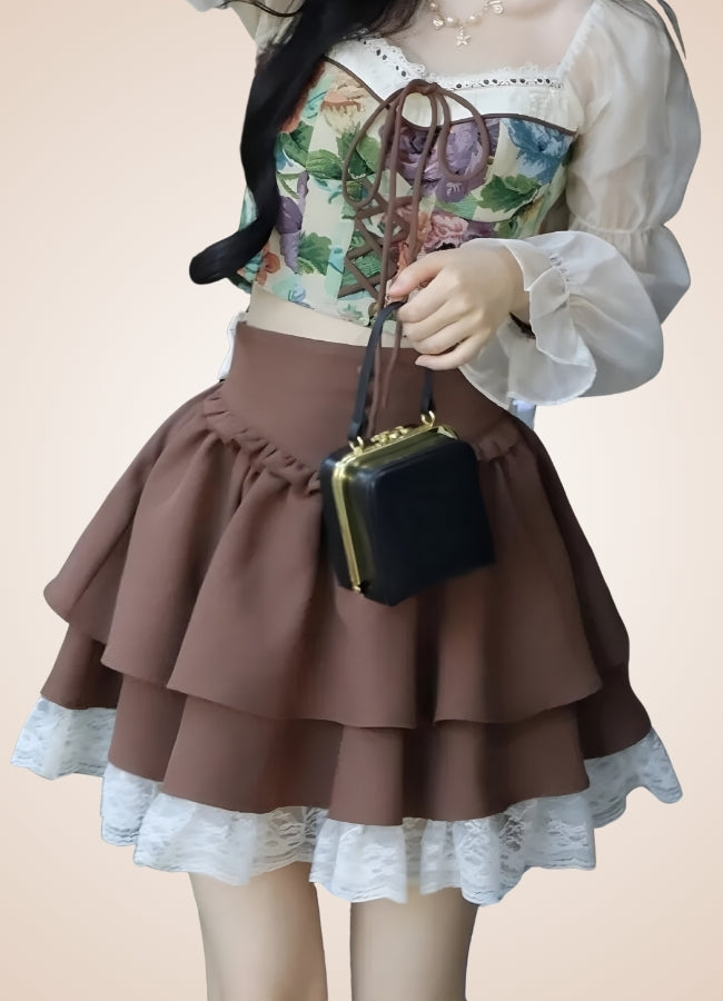 Brown Steampunk Lolita Skirt UK