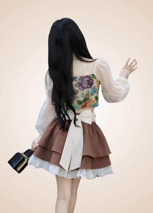 Brown Steampunk Lolita Skirt UK