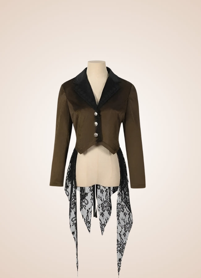 Brown Steampunk Medieval Jacket UK