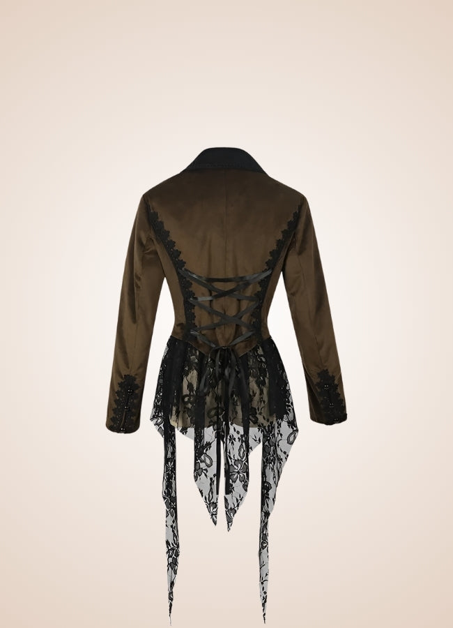 Brown Steampunk Medieval Jacket UK