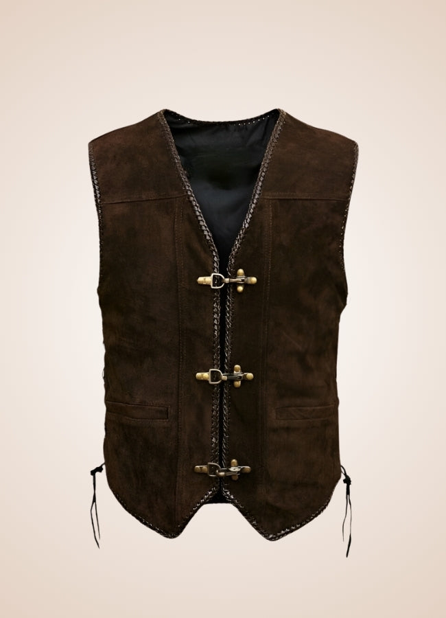 Brown Steampunk Motorcycle Vest UK