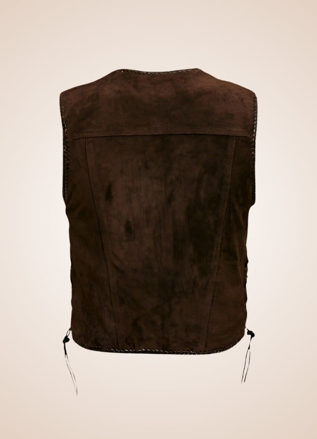 Brown Steampunk Motorcycle Vest UK