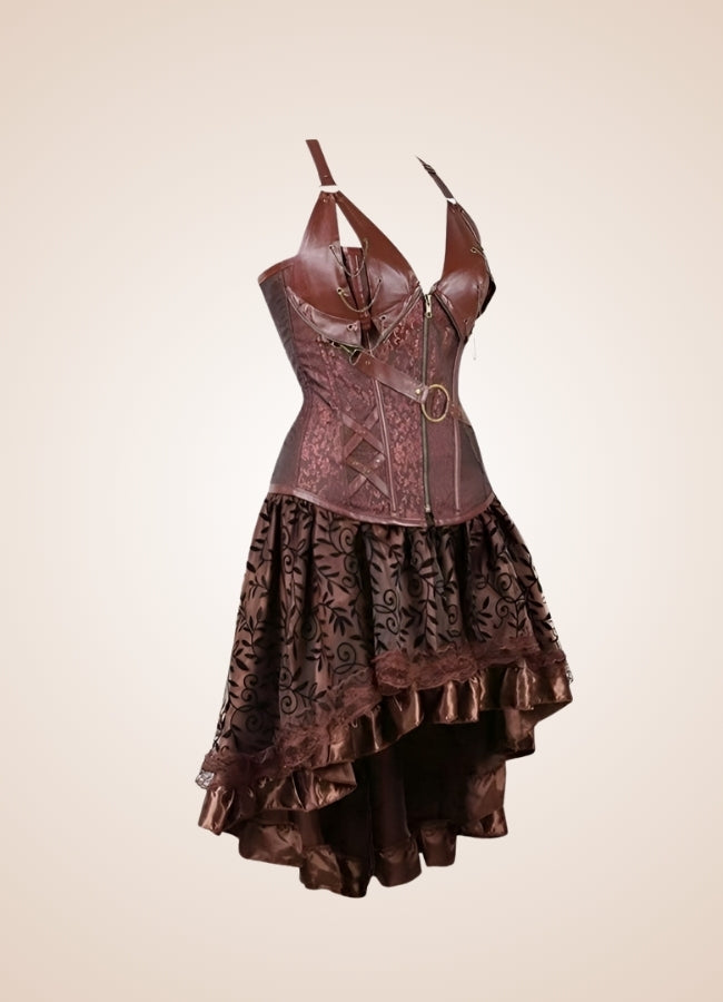 Brown Steampunk Pirate Dress UK