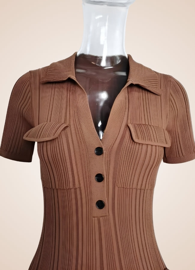 Brown Steampunk Pocket Corset Dress UK