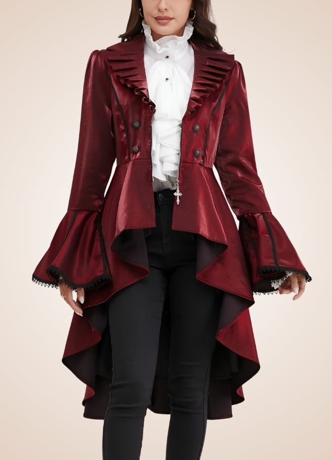 Classic Victorian Steampunk Women's Coat UK