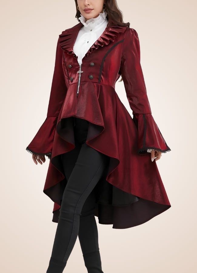 Classic Victorian Steampunk Women's Coat UK