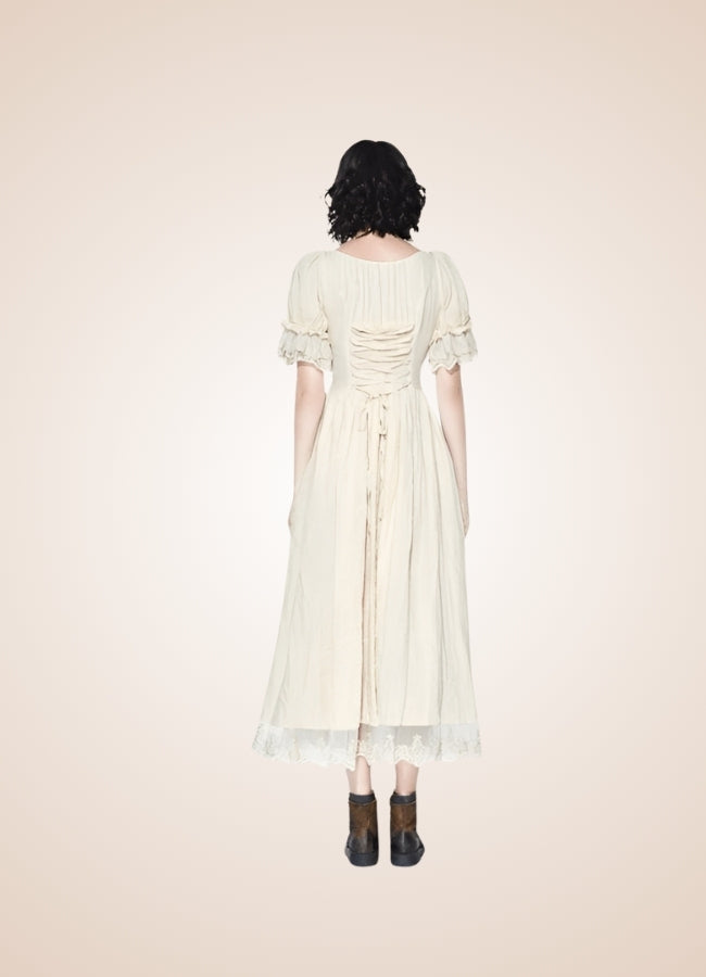 Creamy White Steampunk Dress UK