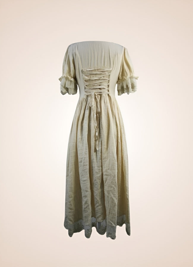 Creamy White Steampunk Dress UK