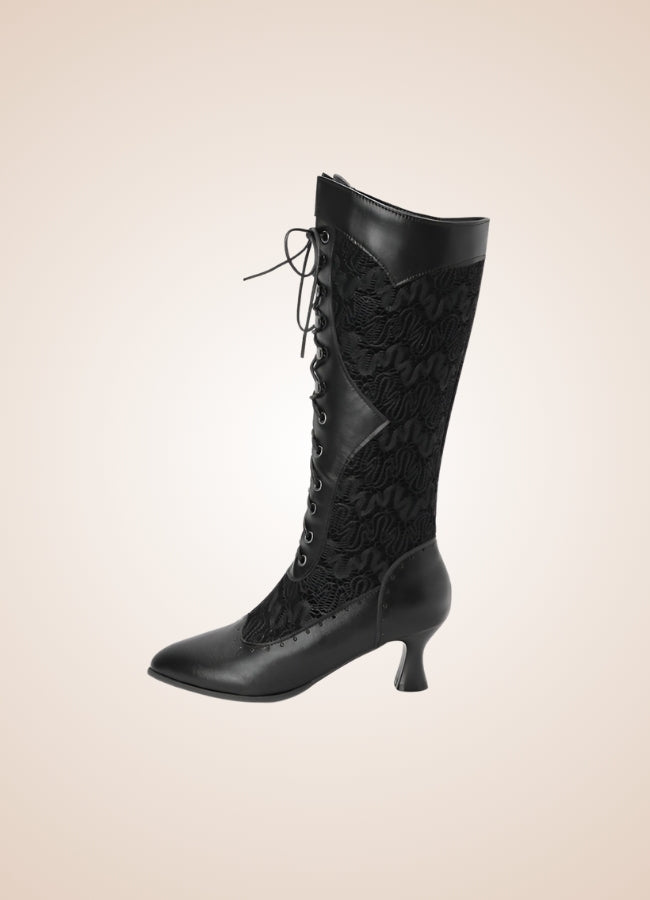 Cross-strap Women's Steampunk Boots UK