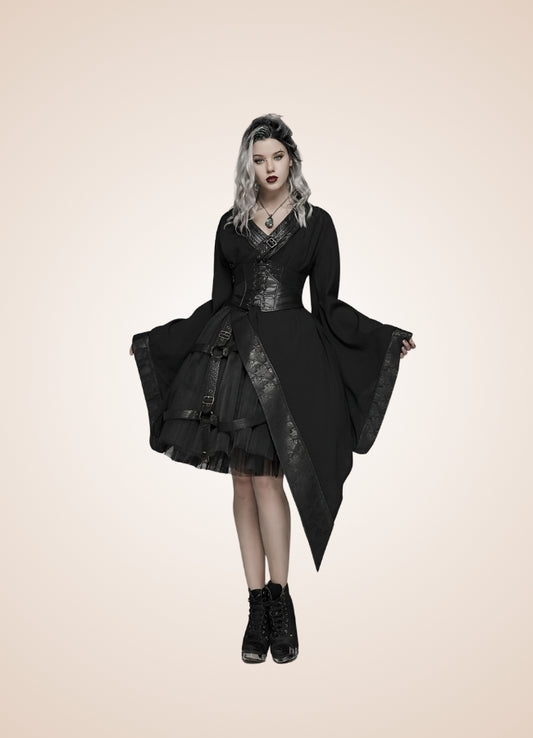 Dark Goth Punk Long Dress UK