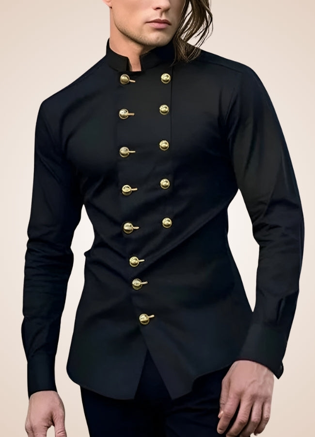 Double-breasted Steampunk Shirt UK