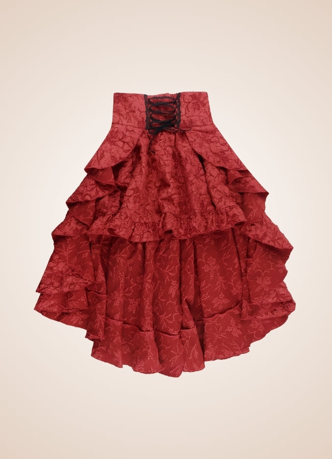 Double Layer Pleated Steampunk Skirt UK