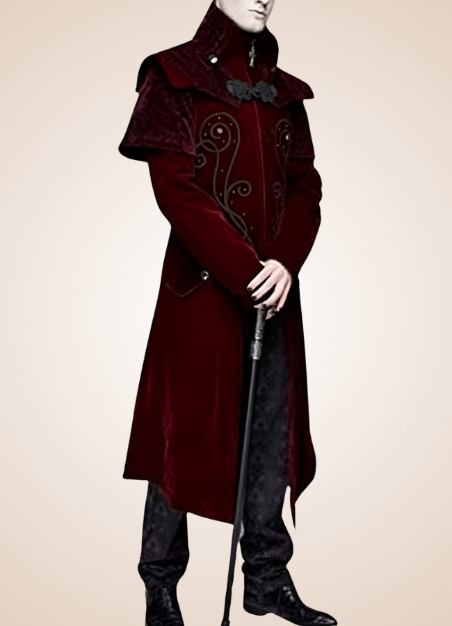 Embroidered Steampunk Frock Coat UK