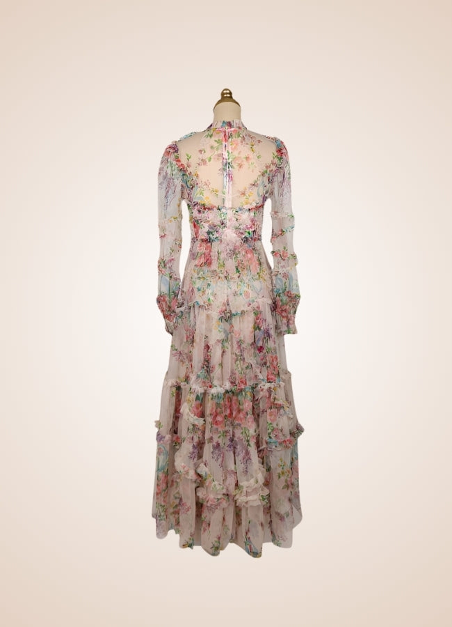 Floral Lace Steampunk Dress UK