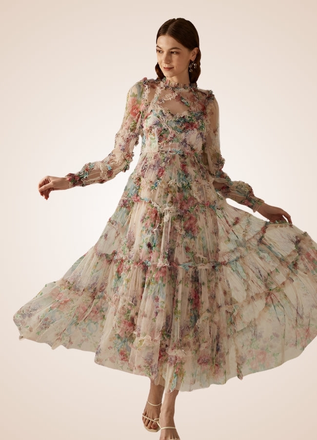 Floral Lace Steampunk Dress UK