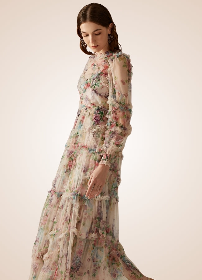 Floral Lace Steampunk Dress UK
