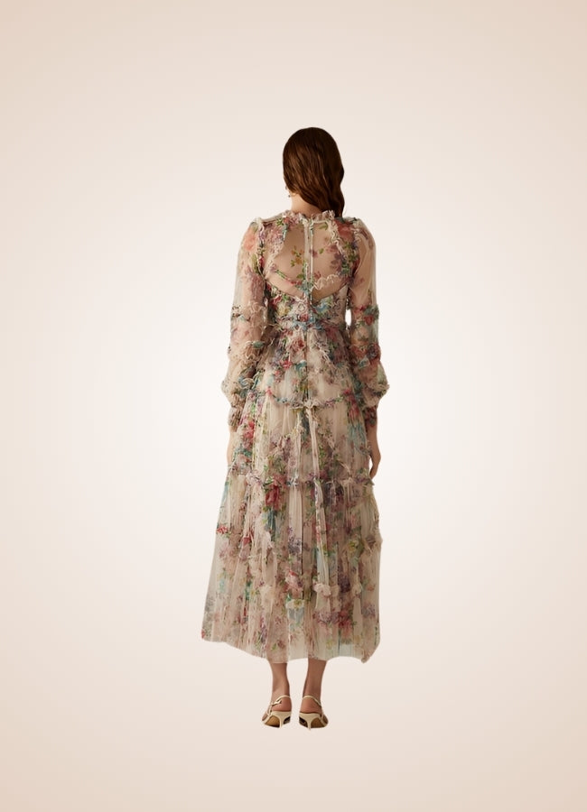 Floral Lace Steampunk Dress UK
