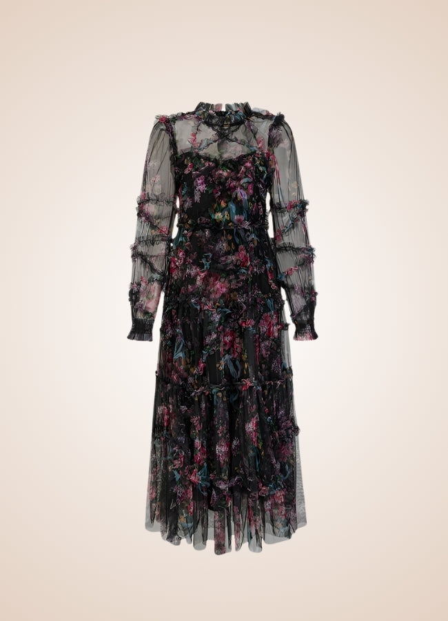 Floral Lace Steampunk Dress UK