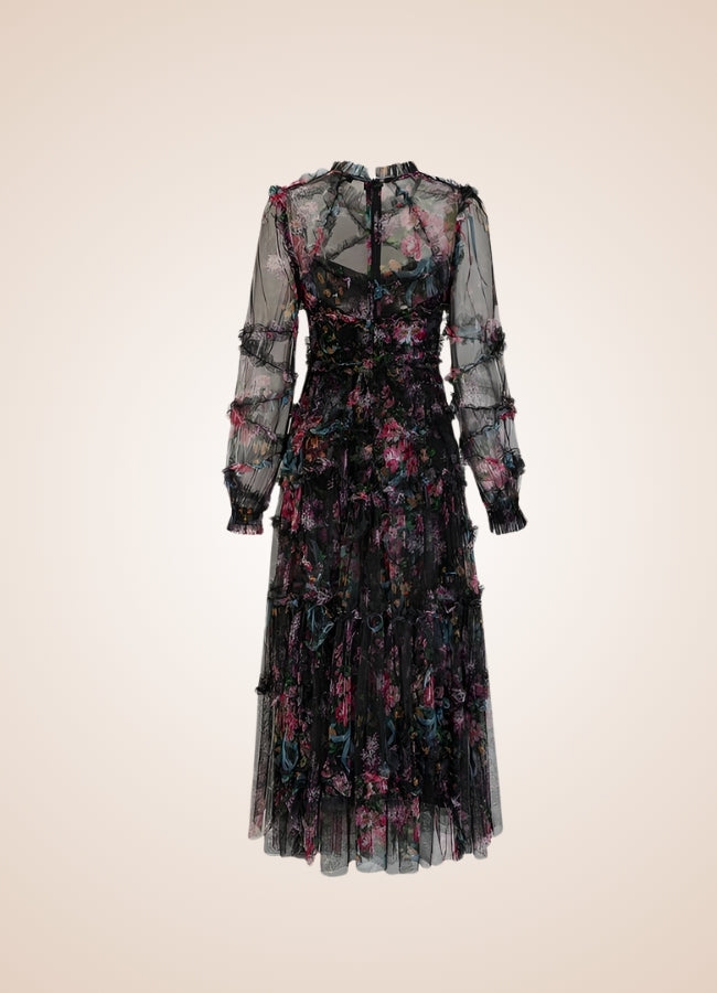 Floral Lace Steampunk Dress UK