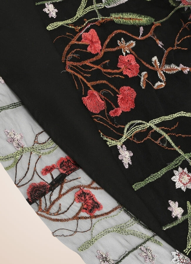 Floral Mesh Steampunk Dress UK