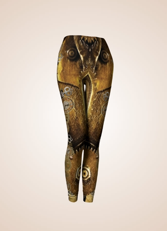Gold Steampunk Gear Legging UK