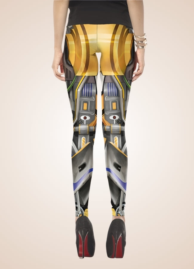Gold Steampunk Robot Legging UK