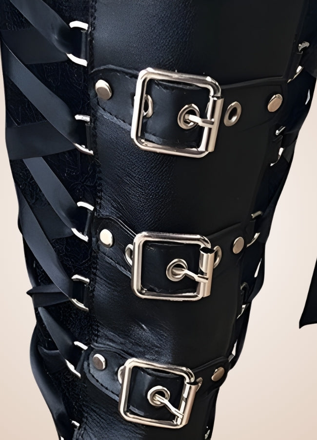 Gothic Belt Buckle Boots UK