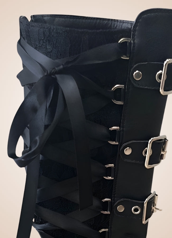 Gothic Belt Buckle Boots UK