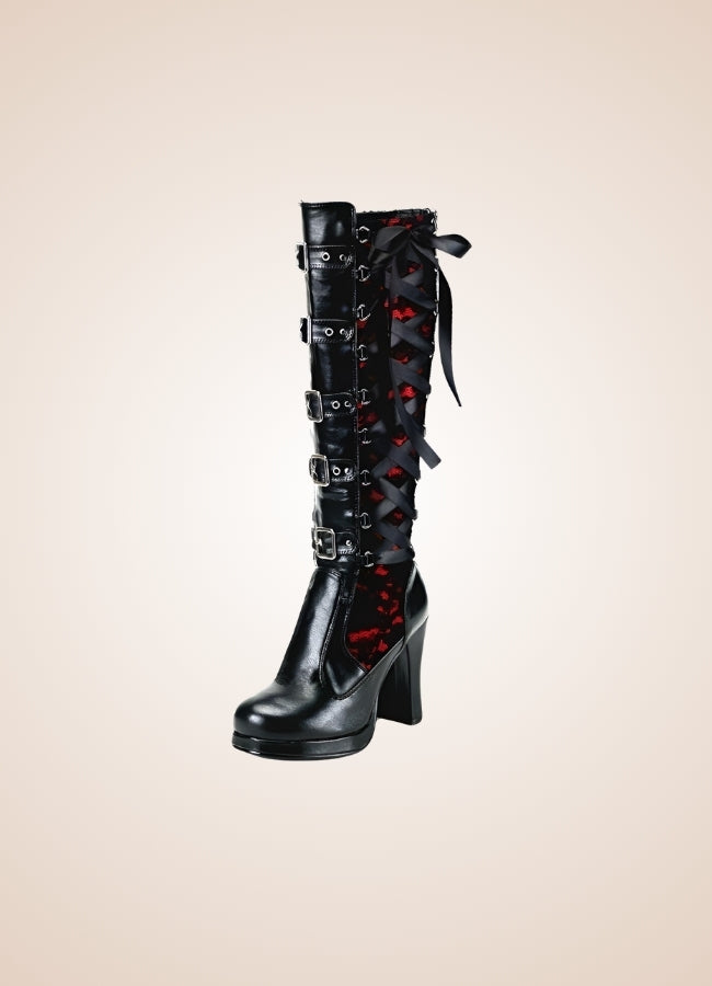 Gothic Belt Buckle Boots UK