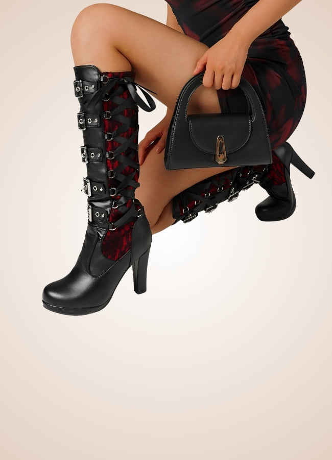 Gothic Belt Buckle Boots UK