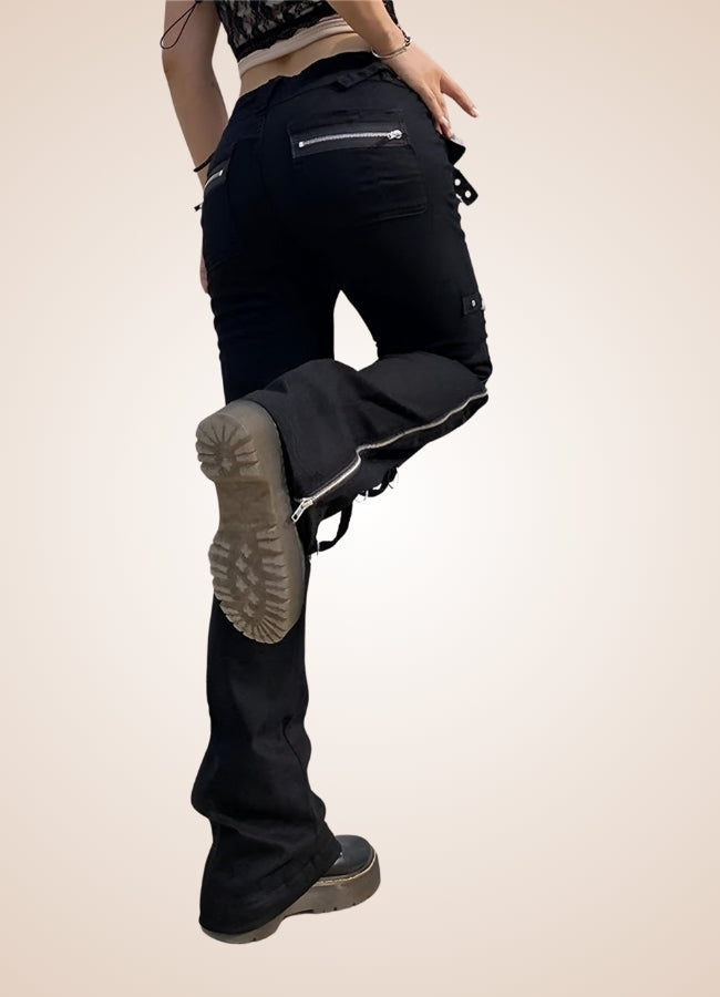 Gothic Emo Zipper Pants UK