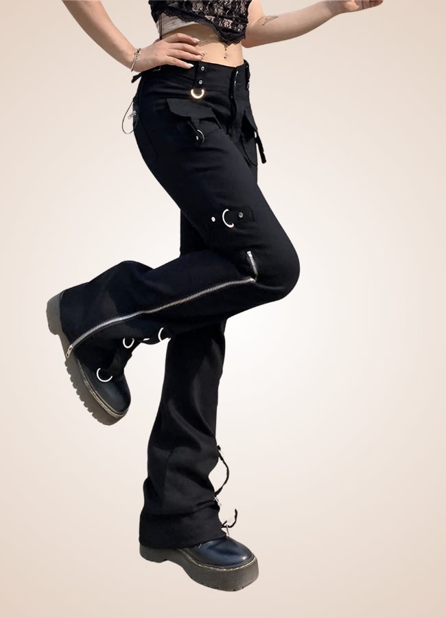 Gothic Emo Zipper Pants UK